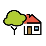 House With Garden SVG Icon